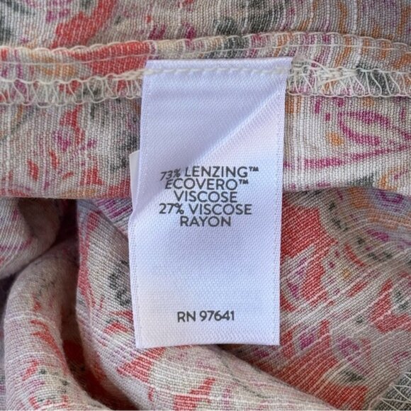 J. Jill Paisley Midi Dress Long Sleeve Pockets Size XL NWT Boho - Picture 7 of 8